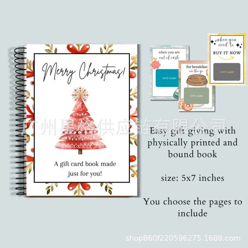 跨境亚马逊Christmas Gift Card Book 创意热销爆款圣诞礼品卡书|undefined