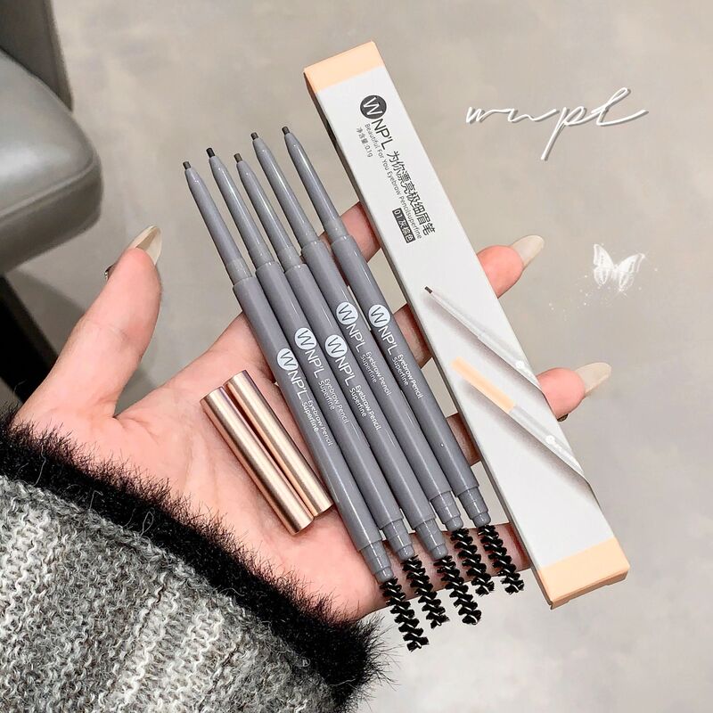 For your beautiful double-headed extremely thin eyebrow pencil waterproof sweat-proof not easy to faint lasting root clear novice beginners