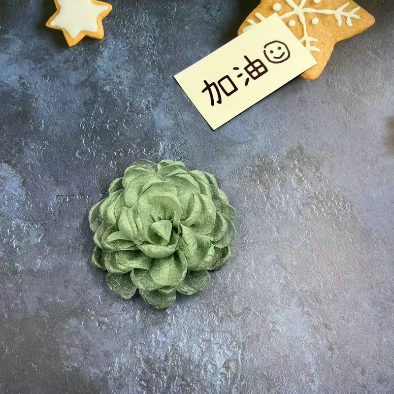 Caro同款烤边布艺花朵9cm立体烧边花朵diy发饰鞋帽胸花饰品配件|undefined