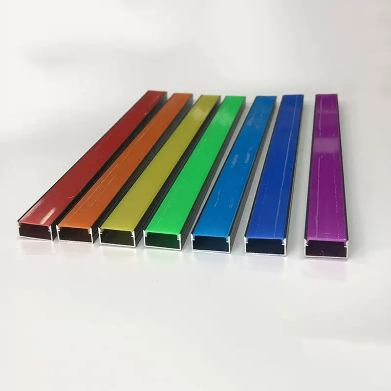 led彩色灯罩线条灯铝槽台球室KTV酒吧红色蓝色明装嵌入式线性灯槽