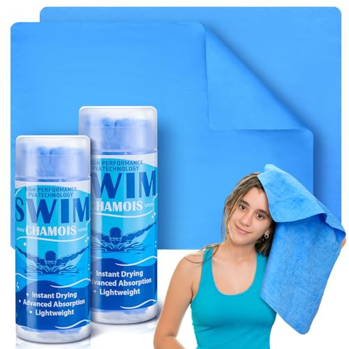 Swimming Suede Towel, Absorbent and Quick-Drying Shammy Suede Cloth Suitable for Swimming, Car Drying, Diving, and Water Use