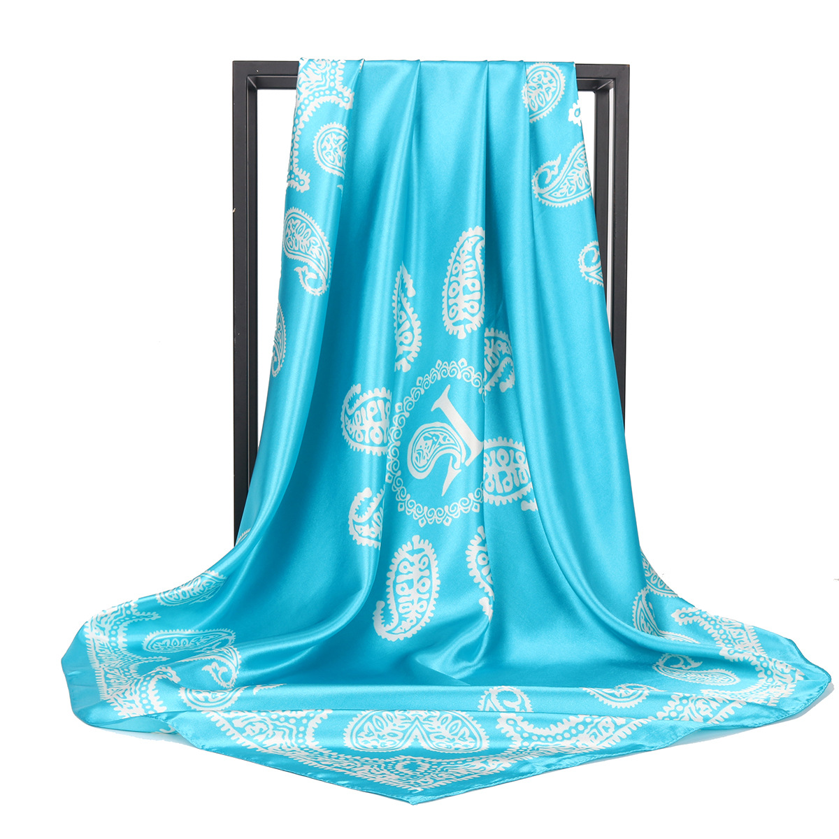 Silk Scarf Classification Women's Streetwear Cashew Nuts Satin Printing Silk Scarf