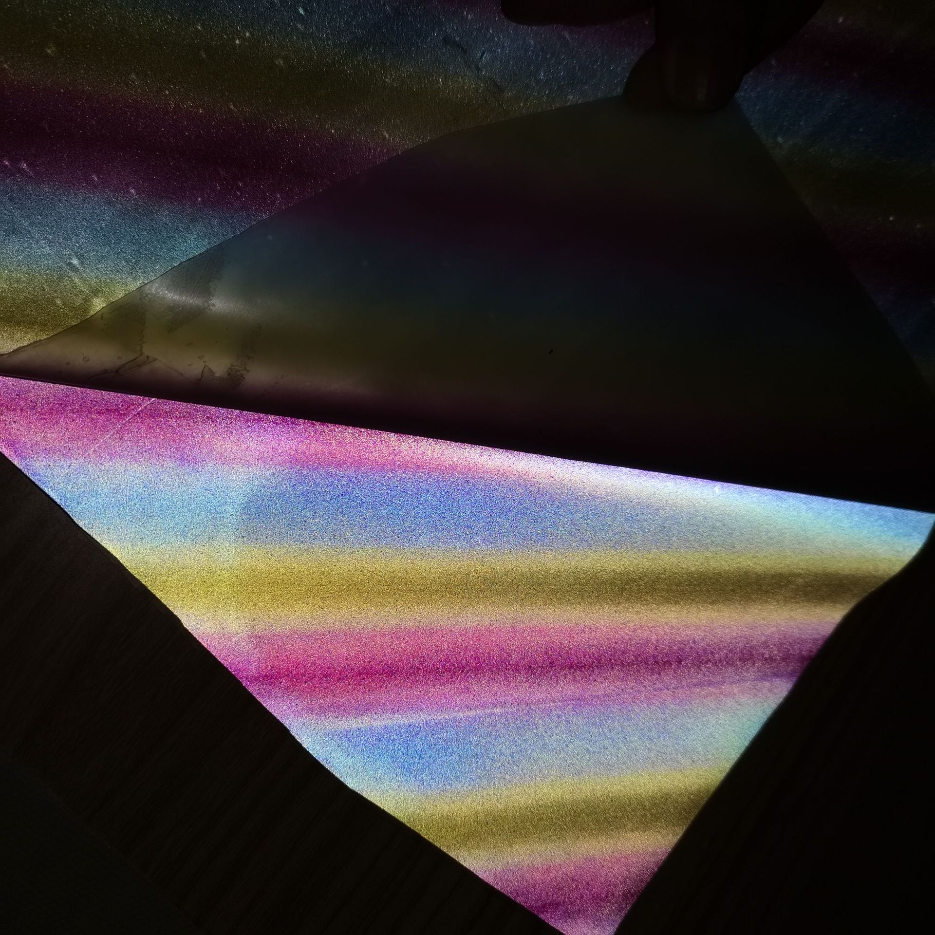 厂家服装数码打印七彩彩虹反光刻字膜 耐水洗彩虹色反光刻字膜