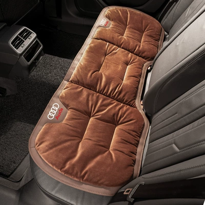 Warm Cushion Seat | Seat cushion, seat cover - flannel-chestnut-brown-audi-rear-row-1-piece