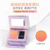 Two-color face blush for contouring, gradient