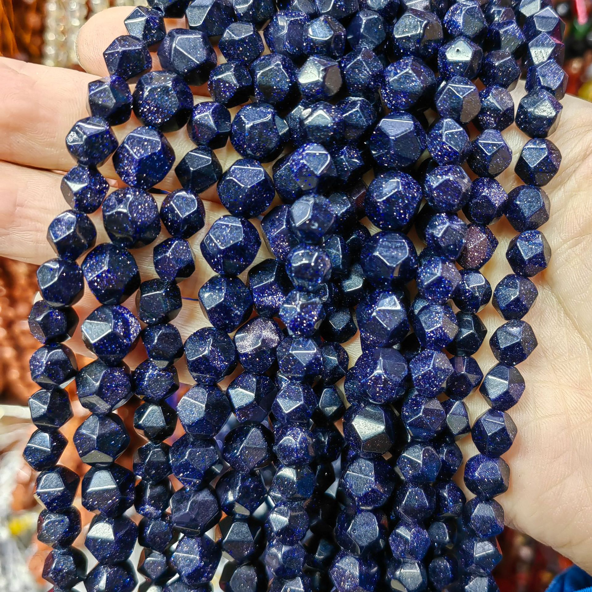 Piedra natural cristal natural 20 cara corte de diamante facetado cuentas a granel semiacabadas joyería DIY accesorios de cuentas