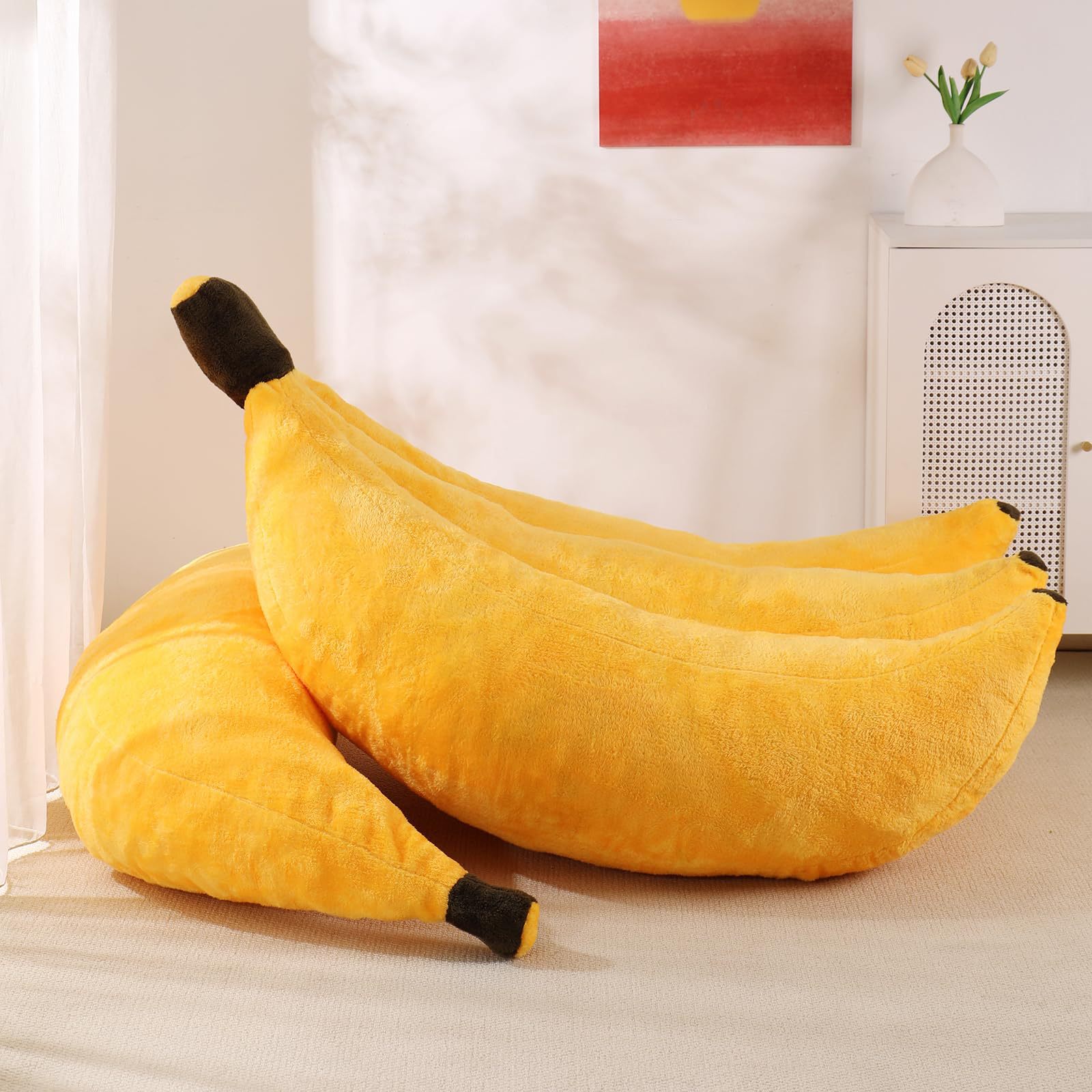 Amazon creativo plátano en forma de sofá bolsas de frijoles esponjas rotas relleno de sofá perezoso lindo sofá pequeño