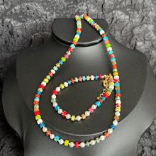 定制多巴胺项链女淡水珍珠锁骨链小众轻奢高级感彩色串珠手链项饰