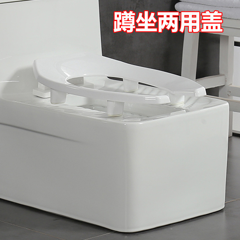 蹲坐两用马桶盖 家用通用配件加厚缓降坐便器盖坐圈老式U型V型O型