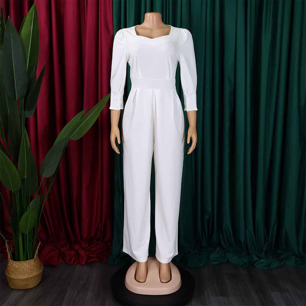 Damen Jumpsuit Langarm Lässig Weites Bein Für Den Winter_voghion.com