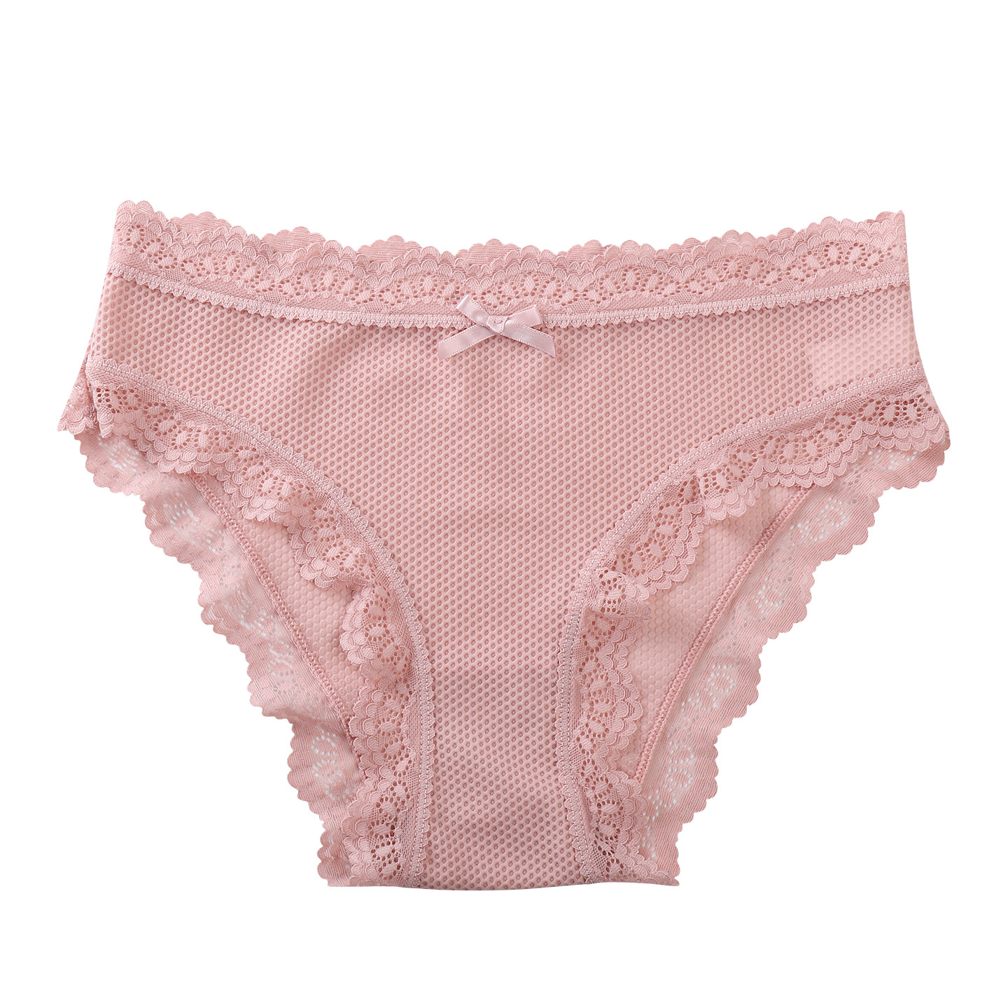 Pantalones antibacterianas ligeras transpirables de algodón de doble capa entrepierna encaje sexy bozo francés al por mayor