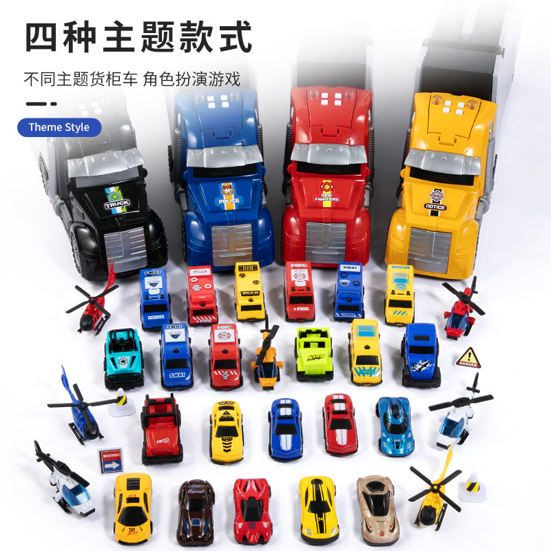 Día DE LOS NIÑOS juguete camión contenedor escena tema rompecabezas iluminación música educación temprana conocimiento del tráfico cognitiva regalo