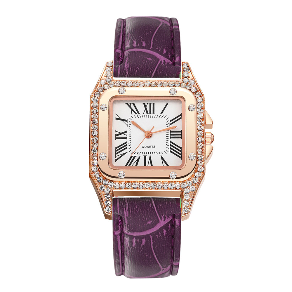 Internet Red fashion diamond ladies belt watch women's quartz watch manufacturers wholesale Women's Watch card to small square watch_voghion.com