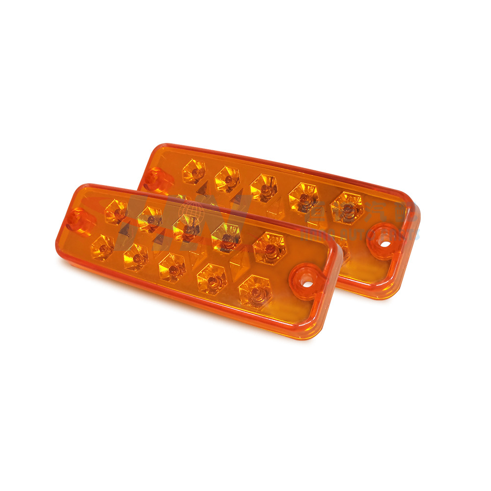 Camión luz lateral camión LED luz lateral remolque luz lateral 12LED camión luz trasera 24V luz trasera del coche