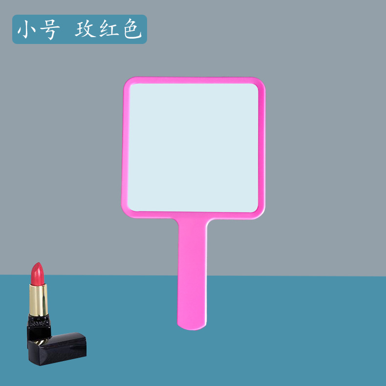 Espejo de Maquillaje de Mano con Logotipo Personalizado de Plástico, Espejo Portátil con Mango, Espejo Pequeño Promocional de Alta Definición para Regalo Publicitario