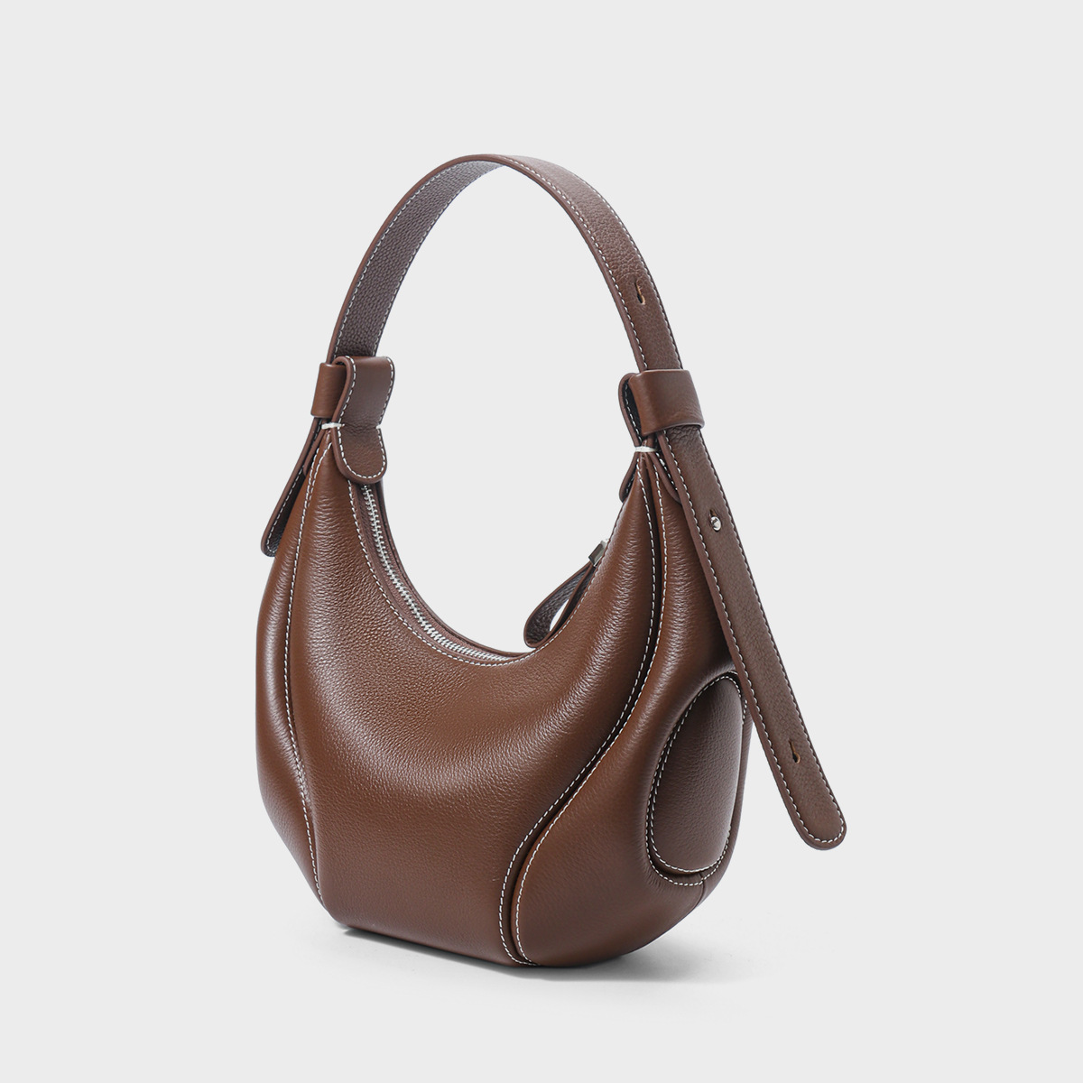 Hobo Women's Bag Fashion Single Shoulder Underarm Bag 2026 Summer Top Grain Cowhide Commuter Crescent Bag Crossbody Genuine Leather Handbag - Thumbnail 7