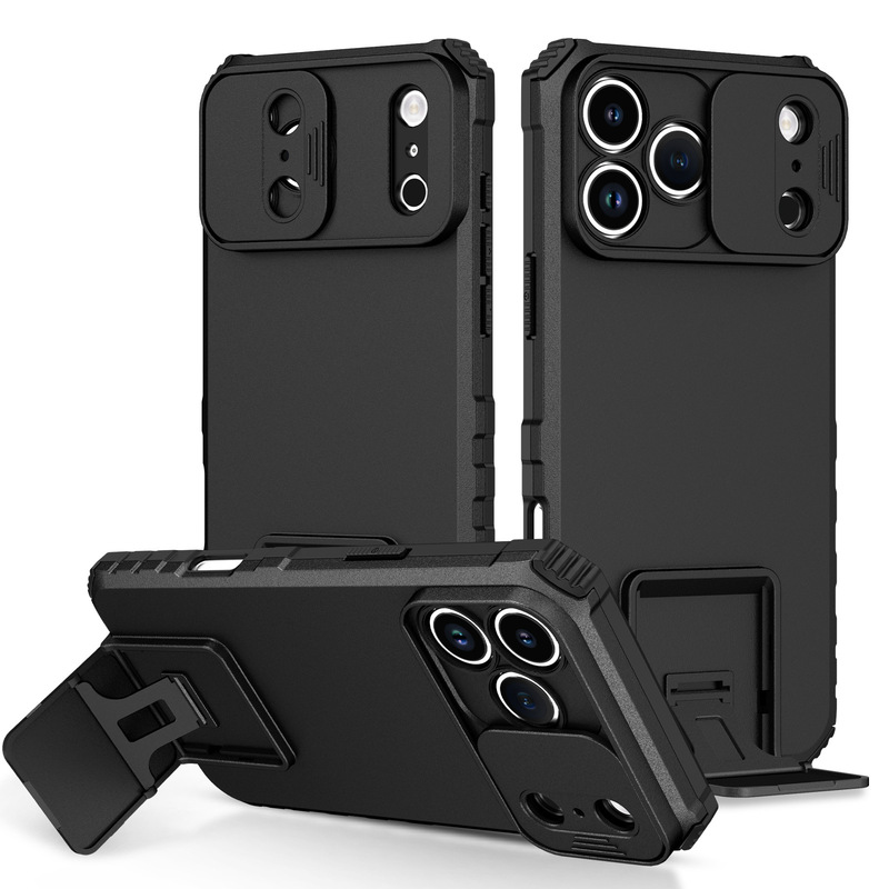iPhone17ProMax 携帯電話ケース Apple 16Pro 立体スタンド 15 プッシュウィンドウ 14 落下防止保護カバーに適しています。|undefined