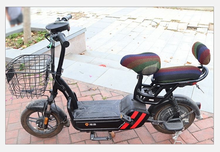 Electric Vehicle Cushion Cover Sunscreen Breathable Battery Car Double Layer Honeycomb Seat Cover Four Seasons Universal Electric Bicycle Cushion