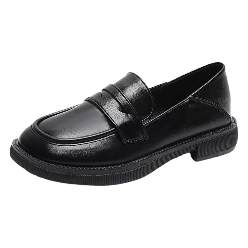 Маленькие кожаные туфли в британском стиле из натуральной мягкой кожи для женщин, новинка 2025, стильные лоферы без шнуровки, модные туфли jk в корейском стиле