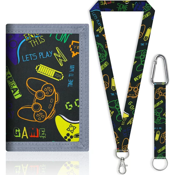 Canvas Three-fold Wallet Short Multi-functional Cartoon Fire Truck Young Student Cartoon Zipper Trendy Waist Wallet Hanging