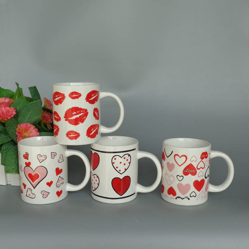 12OZ flor asada taza de cerámica recta taza de cerámica taza de agua creativa taza de leche taza de café al por mayor