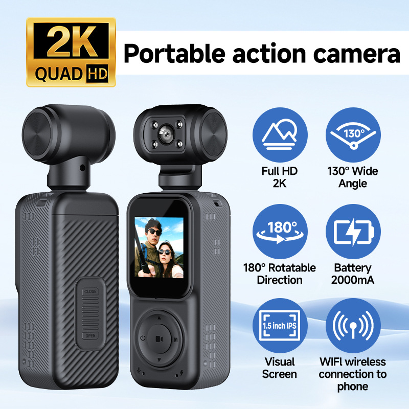 Cross-Border Q5 High-Definition Law Enforcement Conference Recorder Handheld Portable Anti-Shake Vlog Outdoor Cycling Sports Camera