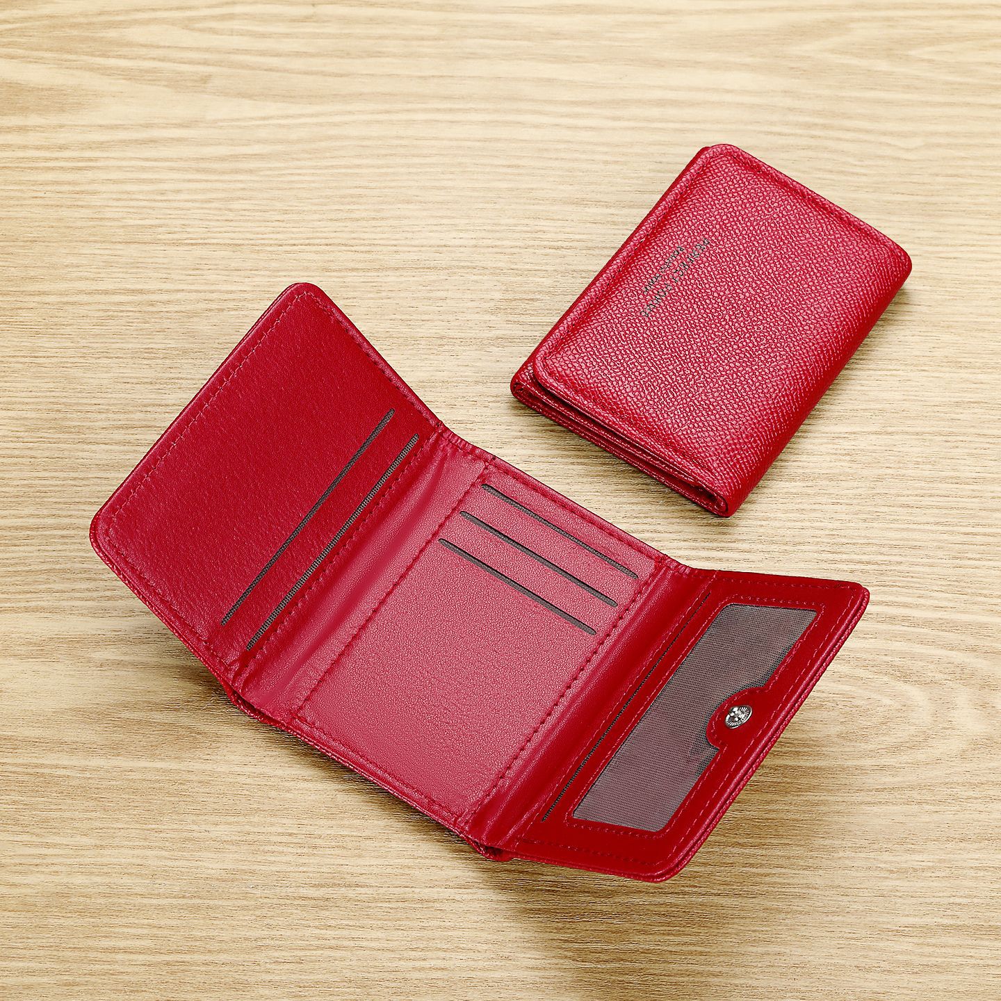 Bolsa de tarjetas transfronterizas bolsas de almacenamiento de documentos bolsas multifuncionales de tres plegables para hombres bolsas de tarjetas anti-damagnéticas bolsas de licencia de conducir