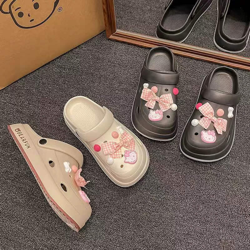 Крытая пара быстросохнущих тапочек новая обувь для женщин удобная носить EVA нескользкие Баотоу пляжные холодные тапочки