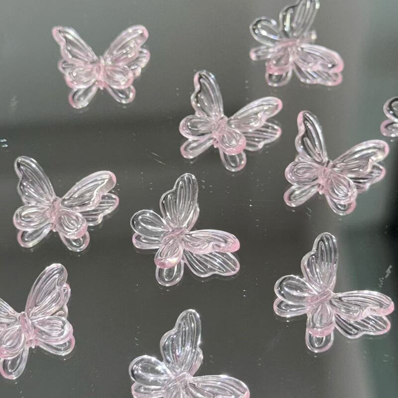High permeability antique style small butterfly hairpin design material three-dimensional butterfly drop glue molding wholesale in stock design material