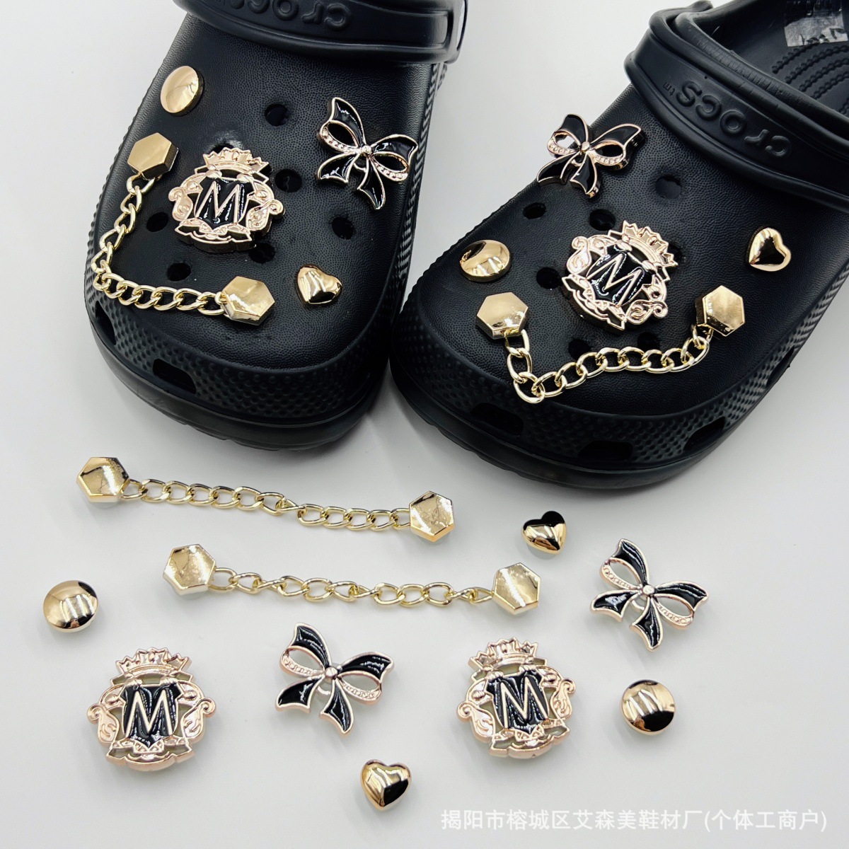 Estrellas plateadas ajuste agujero agujero perdido zapatos decorativos accesorios DIY extraíbles accesorios de flores hebillas de zapatos accesorios tridimensionales