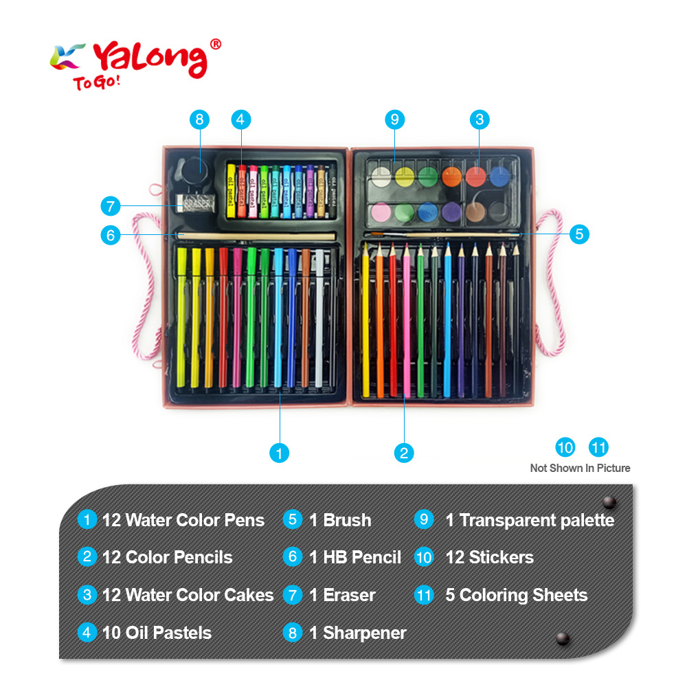 Set de Pintura y Papelería Escolar para Niños