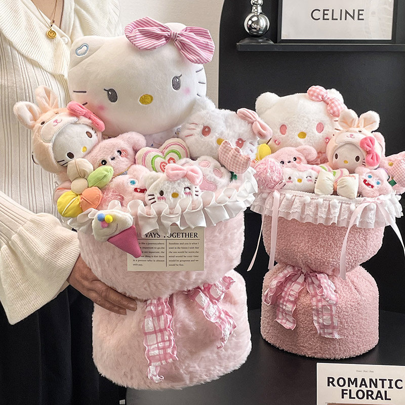 Hello Kitty Kukla Buketi: Sevgililər Günü/Ad Günü Hədiyyəsi