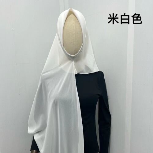 New Amazon High-Quality Chiffon All-Round Scarf Headscarf Fabric Scarf Solid Color Women Outdoor Wholesale W036
