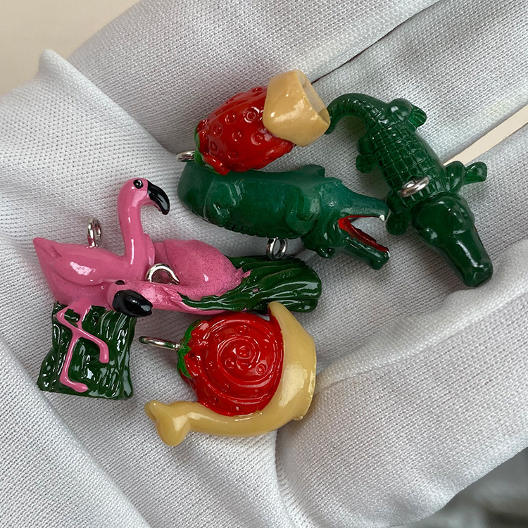 Real Shot Crocodile Flamingo Snail Resin Jewelry Accessories Pendant Earrings Pendant Accessories Animal Simulation DIY Real Shot Crocodile Flamingo Snail Resin Jewelry Accessories Pendant Earrings Pendant Accessories Animal Simulation DIY