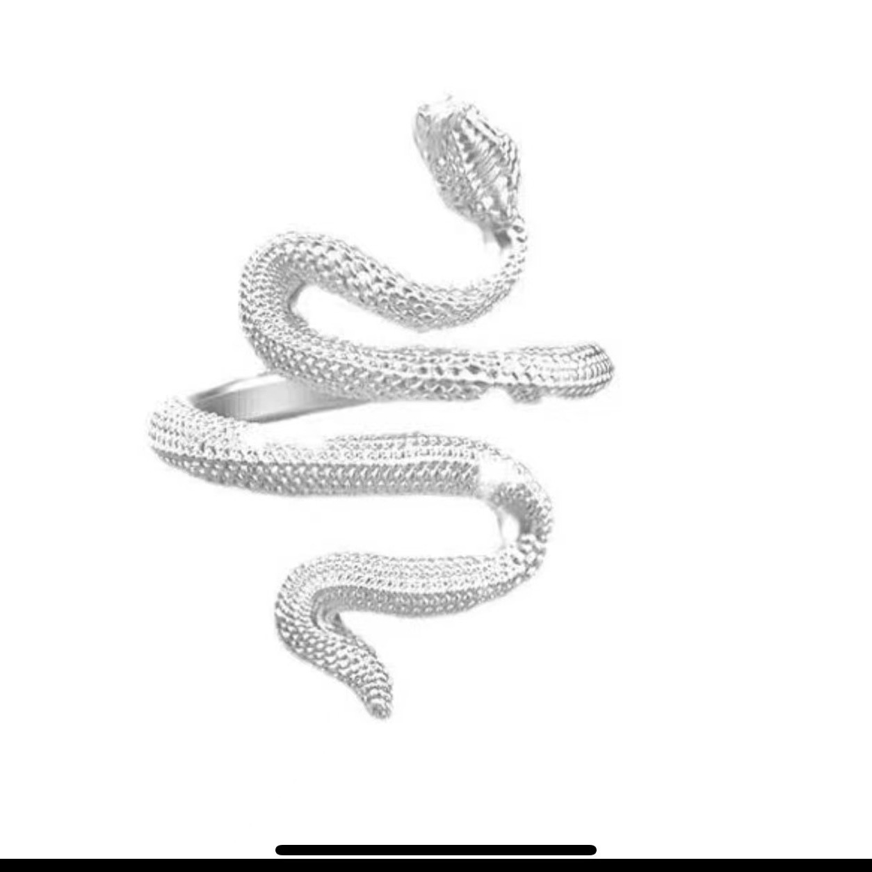 유럽과 미국의 국경 새로운 뱀 크로 셰 뜨개질 스레드 반지 손 장식품 맞춤 보석 크로 셰 뜨개질 스레드 태국 실버 검지 땋은 반지