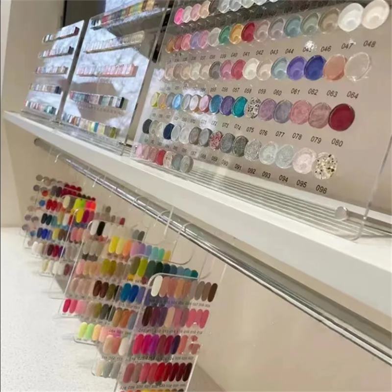 ins美甲亚克力展示板 韩国博主同款挂钩亚克力板美甲打版色卡展示