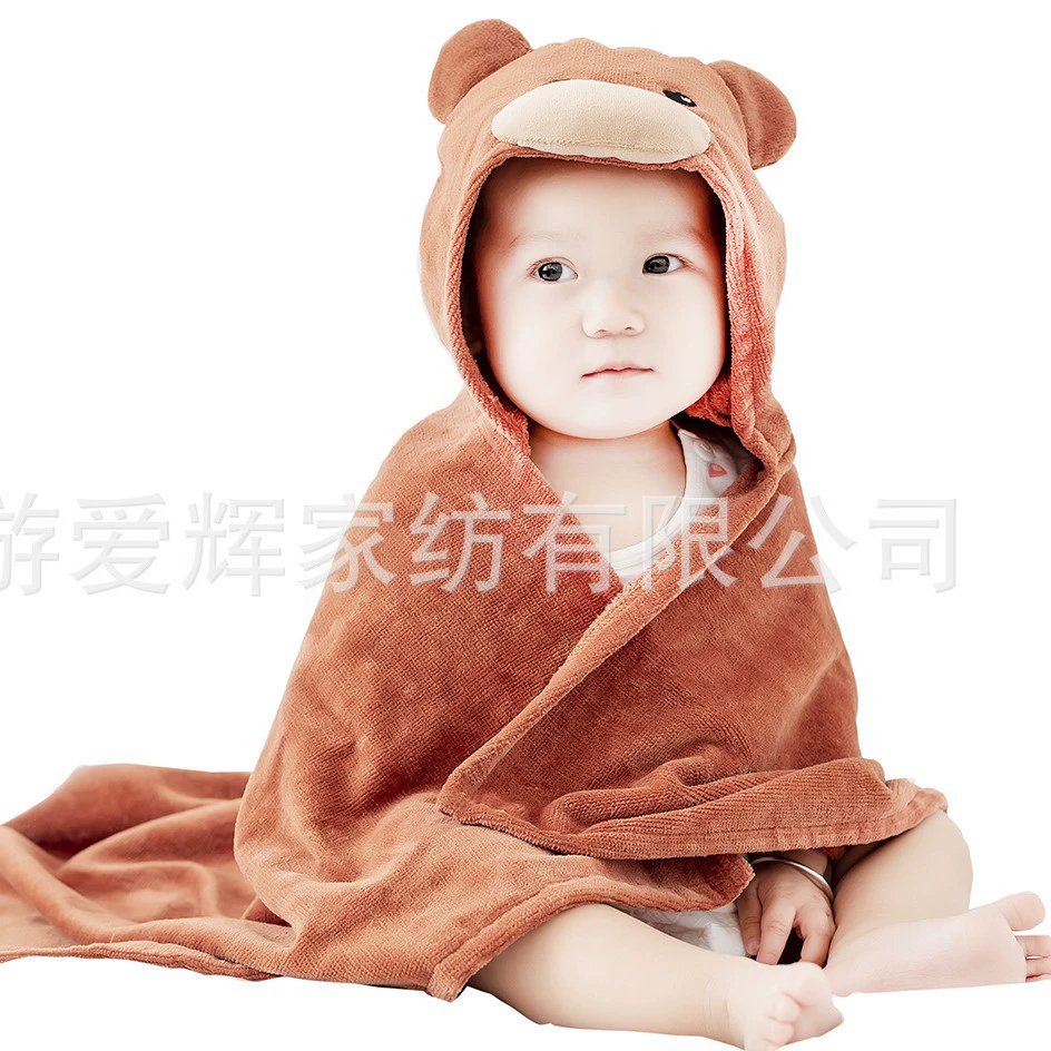 Полотенце мультфильм с капюшоном банное полотенце для детей всасывающий плащ халат для ребенка плащ