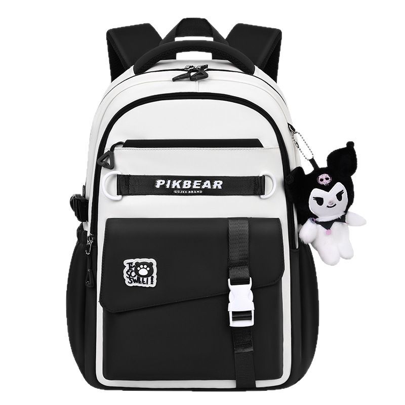 2025 mujeres de color sólido al comienzo de la temporada escolar, mochila de hombro de estudiantes de secundaria, mochila de estudiantes de primaria, viento del campus, almacenamiento de reducción de carga