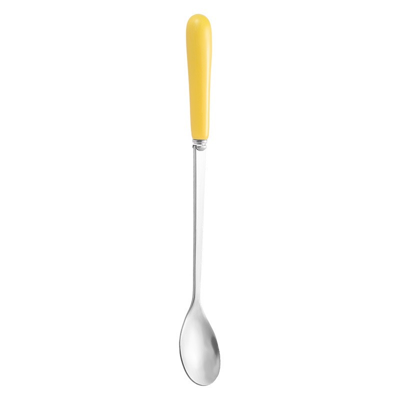 Cucchiaini creativi per gelato e caffè, cucchiaini in acciaio inossidabile e ceramica dai colori vivaci._voghion.com