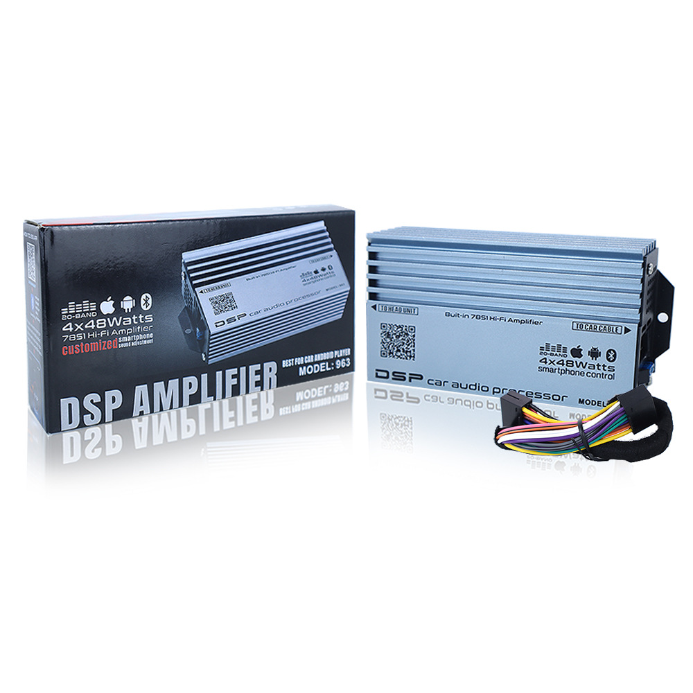 Cross-border car DSP Android special car dedicated 4-way 48W * 4 car speaker amplifier with Bluetooth 963