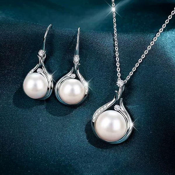 Pearl Earrings Set, Three-Piece Jewelry Set, Simple, Fashionable, Niche, New Style, Versatile Commemorative Gift