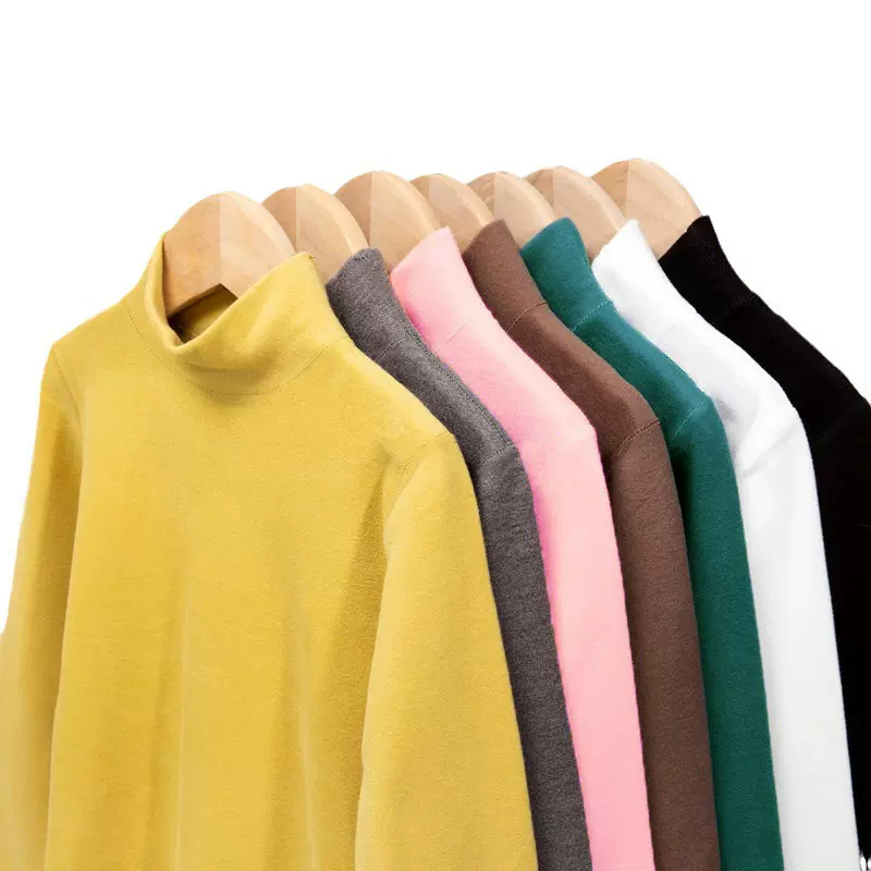 童装秋冬儿童男女童上衣加绒保暖发热半高领打底衫T恤透气加厚