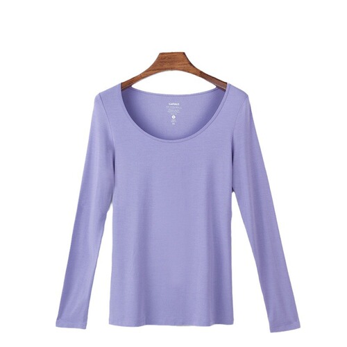 CANVAUS Plus-size Women's Clothing Spring/Summer Long-sleeved T-shirt New Modal Slim-fit Base Layer Shirt Wholesale F217A