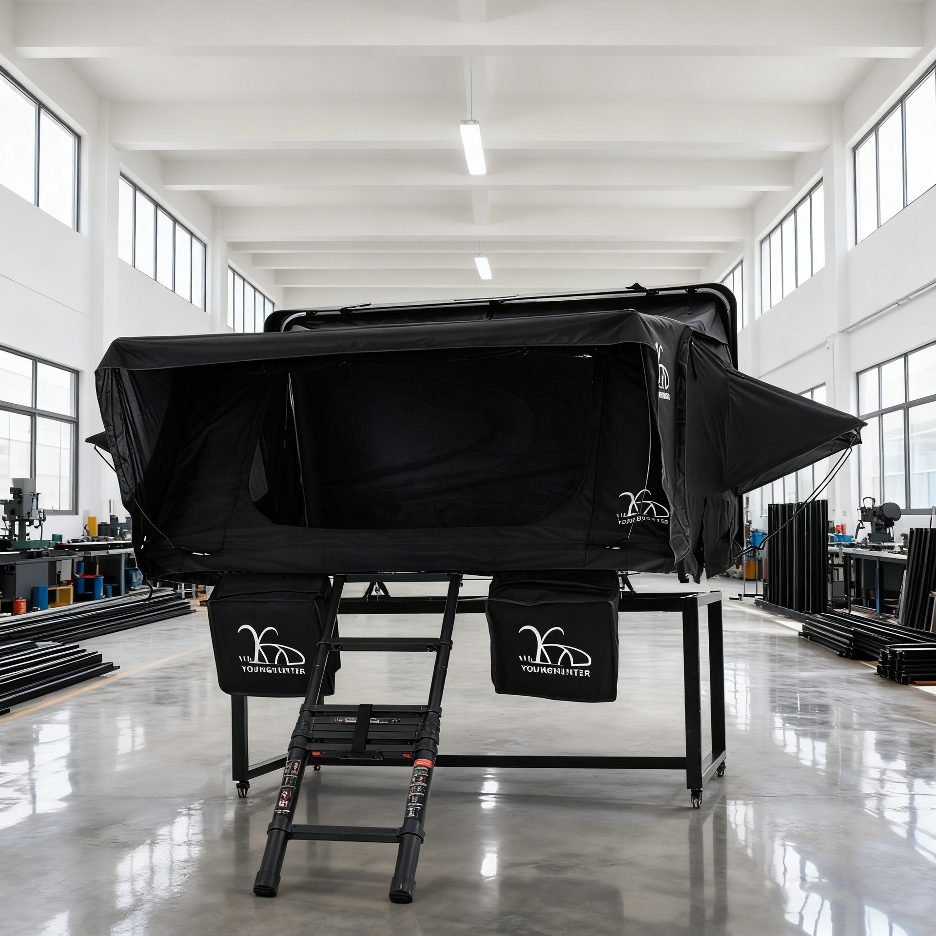 Plastico ABS lateral lateral pickup impermeable al aire libre tres personas carpa de techo