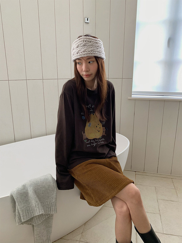 苏奈  设计感韩系长袖t恤女25秋洋气减龄百搭显瘦上衣秋fromanna|undefined