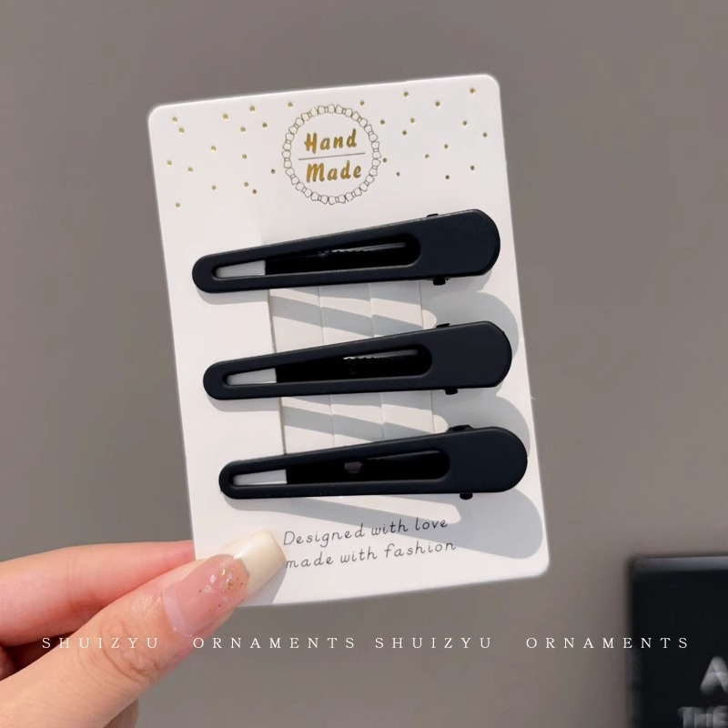 Pinza para el cabello de dopamina sin costuras de color caramelo clip lateral femenino flequillo clip para el cabello roto tocado clip de pico de pato y2k horquilla de una palabra