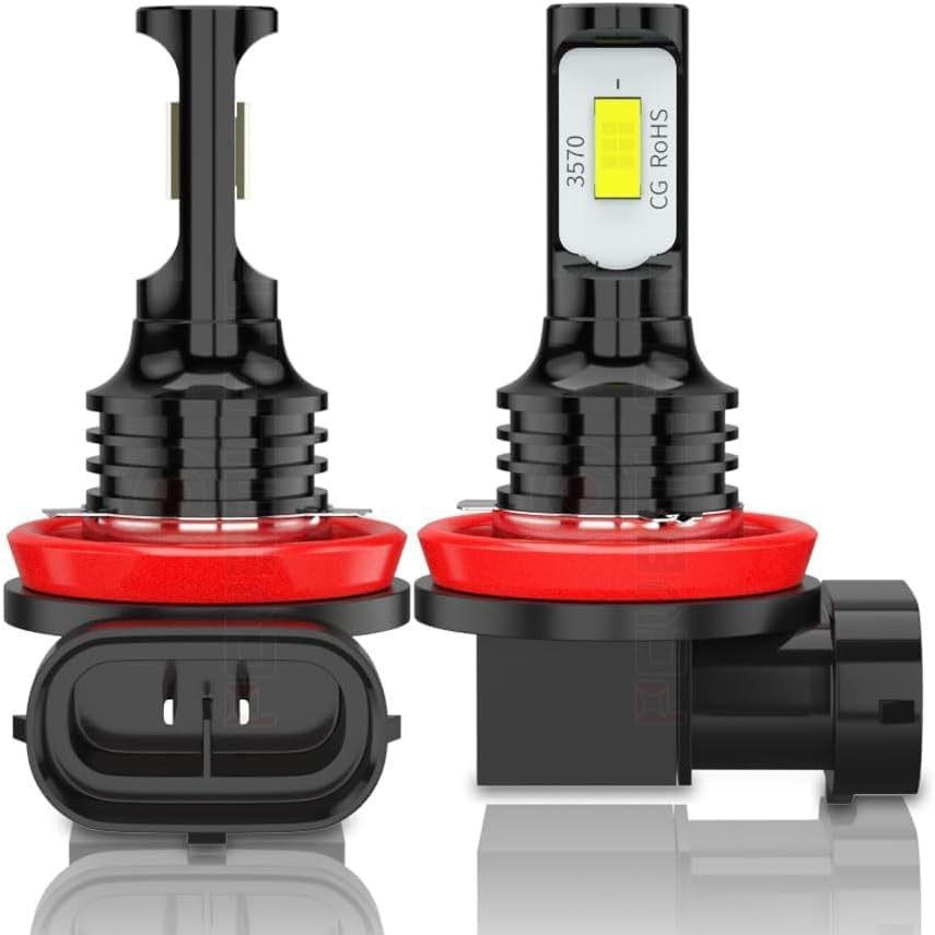 Lámpara de automóvil transfronteriza H8 H11 80W 3570 2SMD luz de niebla decodificada de alto brillo delantera LED delantera H9