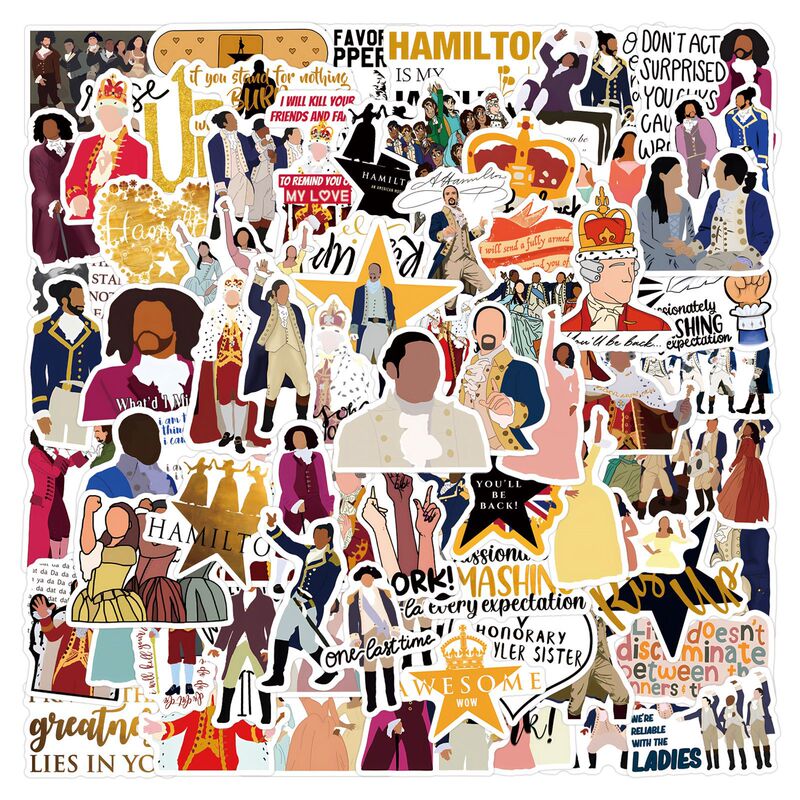 110 Hamilton Musical Graffiti Stickers to Decorate Scooter Notebook Cross-Border Sticker Manufacturer Wholesale