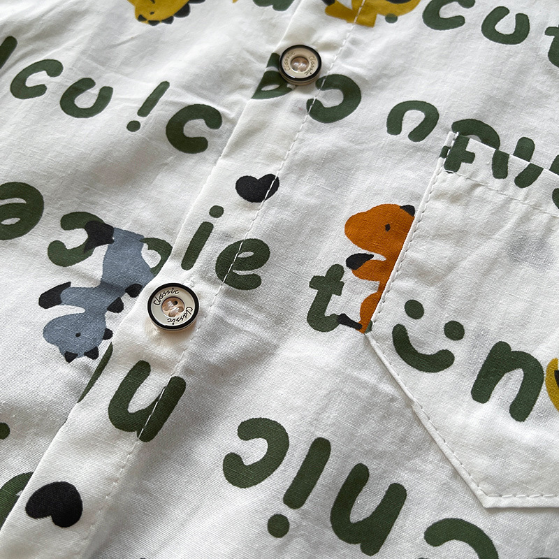 Camisas para niños 2025 nuevos niños de manga larga camisa de otoño con collar de letras camisa para niños bebé delgado