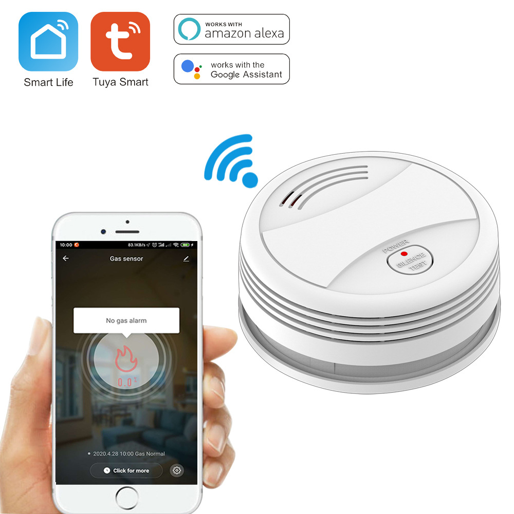 跨境专供 涂鸦智能WIFI烟雾报警器智能烟雾探测报警器 烟雾传感器